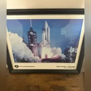 Art | 1981 Rockwell International The Space Shuttle Saga Columbiaframed ...